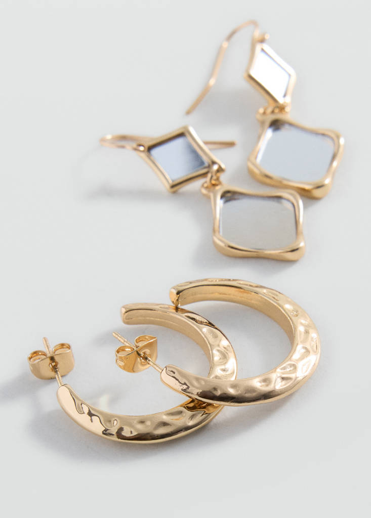 Pack of 2 mixed earrings — Gold
