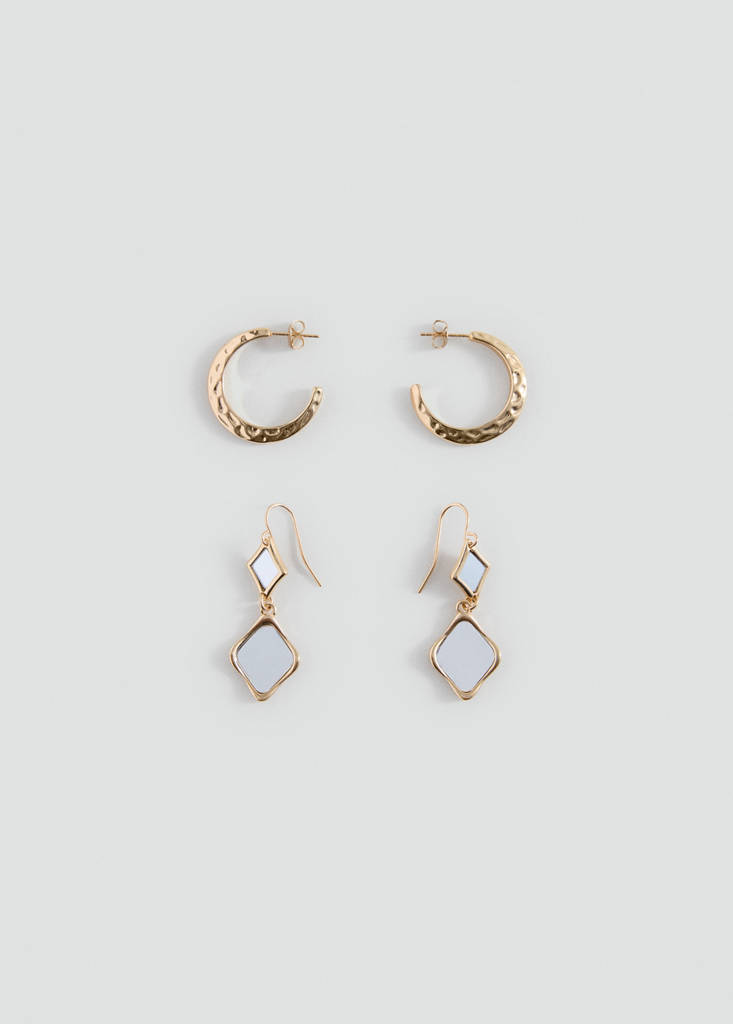 Pack of 2 mixed earrings — Gold