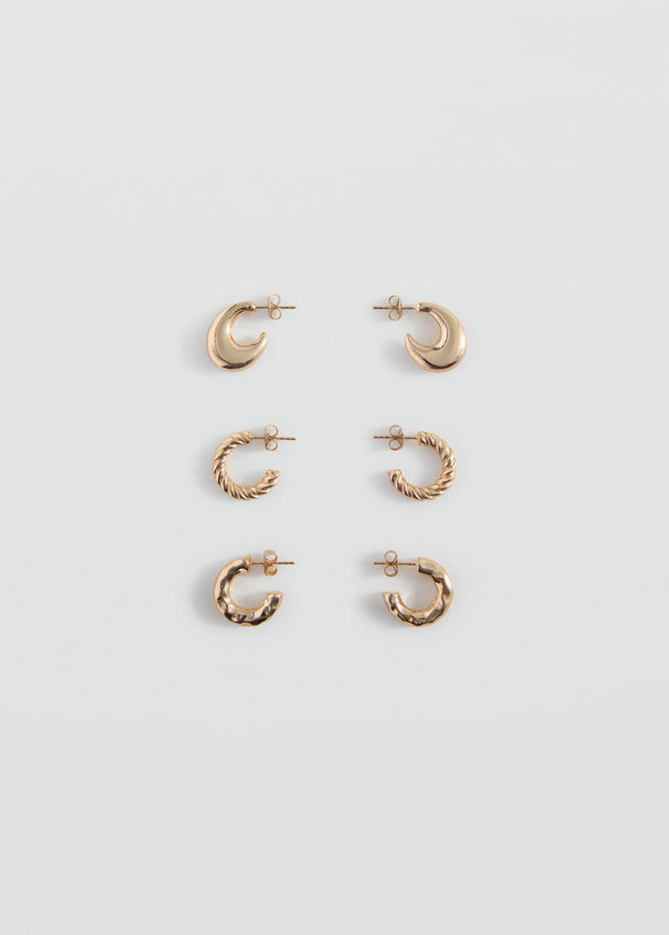 Pack of combined earrings — Gold
