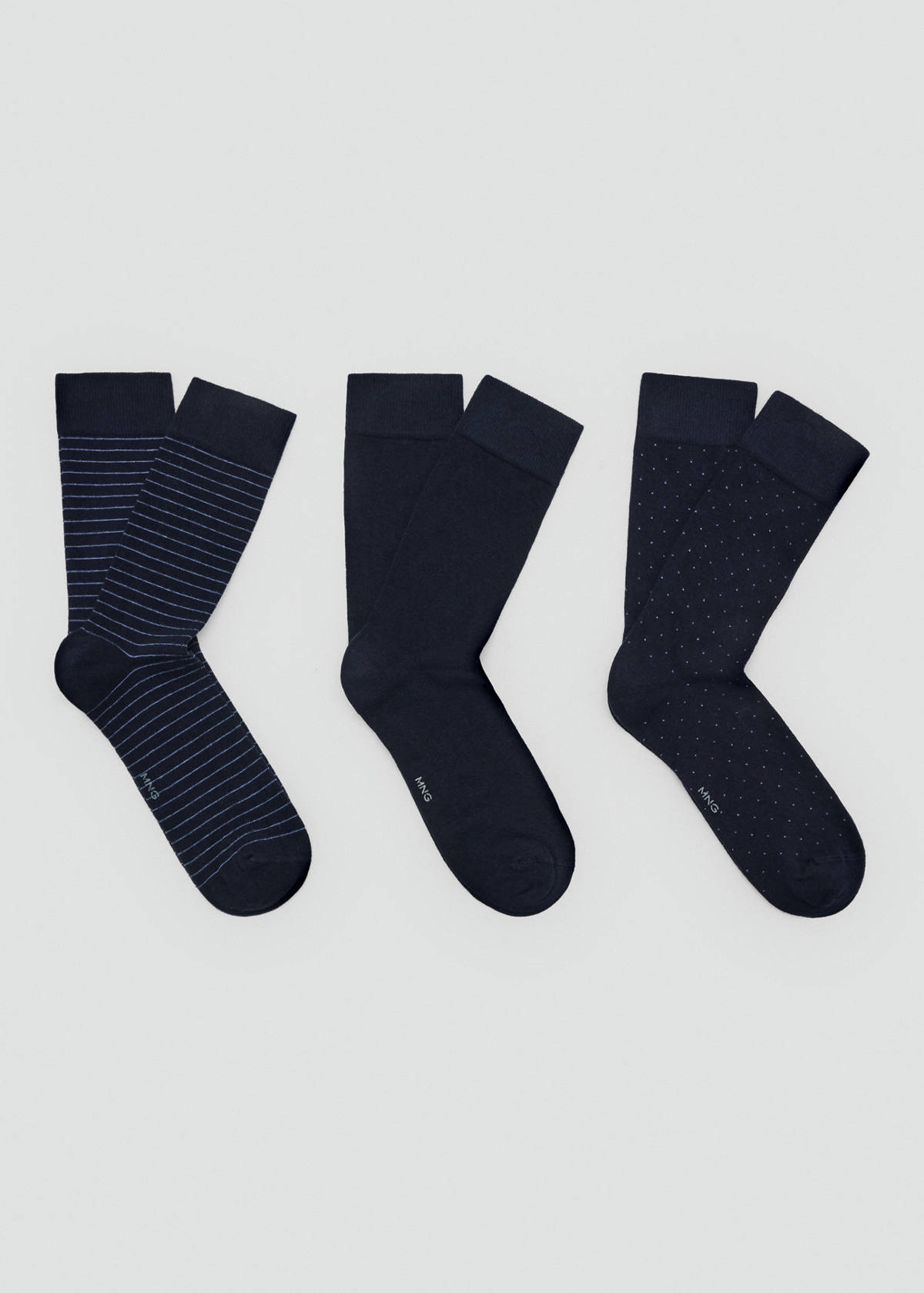 3 pack mixed socks — Navy