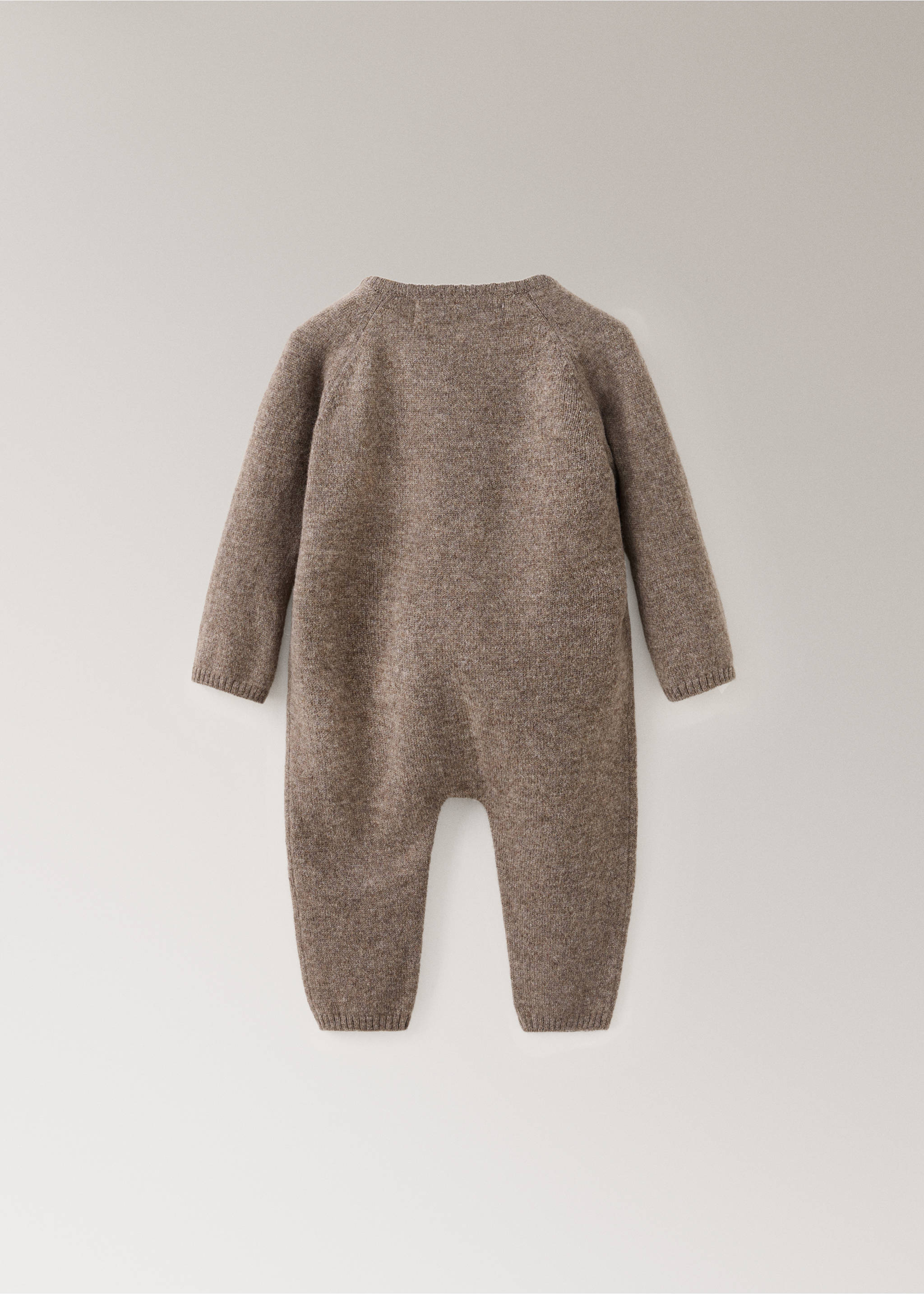 100% cashmere wrap pyjama jumpsuit - Details of the article 1, Medium Brown. Ref: 37061546-00.