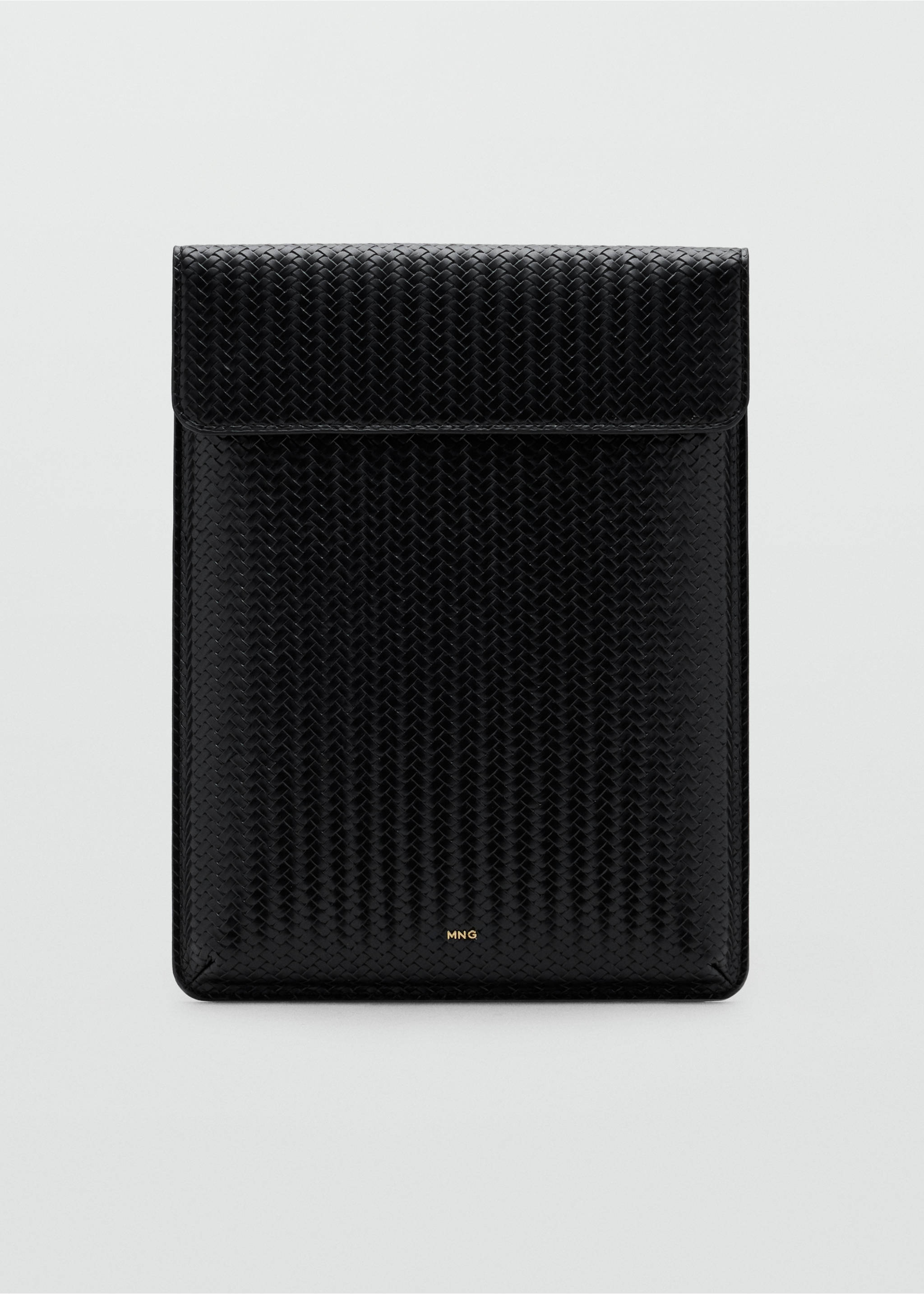 Braided laptop sleeve - Article without model, Black. Ref: 37061551-00.