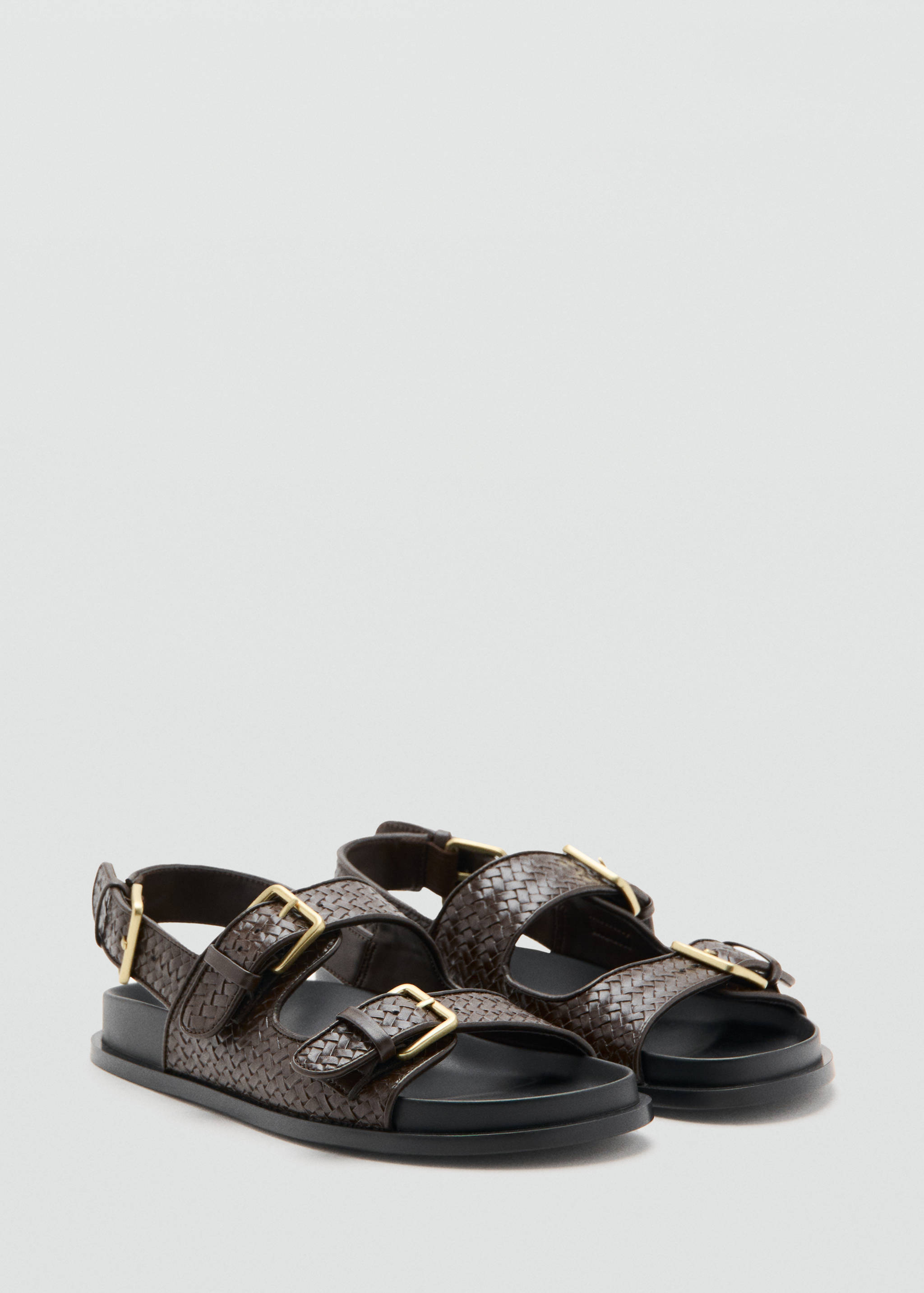 Braided buckle sandal - Medium plane