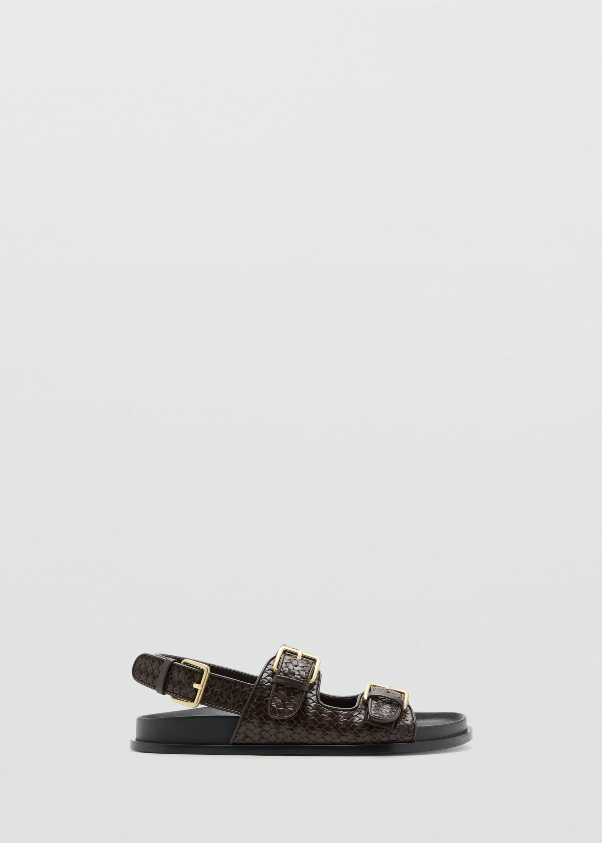 Braided buckle sandal - Article without model, Chocolate. Ref: 37062008-00.