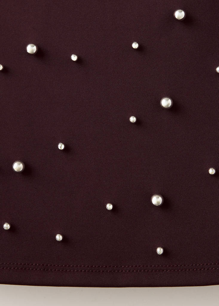 Sparkly top with fine straps — Brown