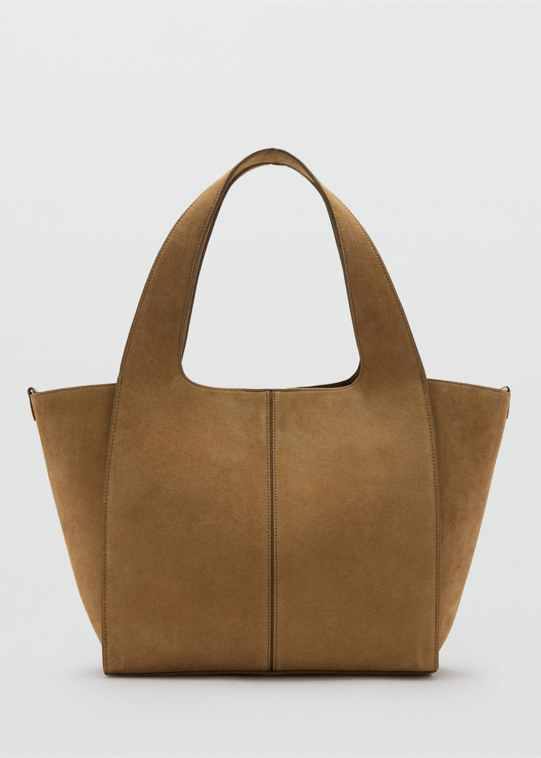 Leather shopper bag - Article without model, Medium Brown. Ref: 37062530-00.