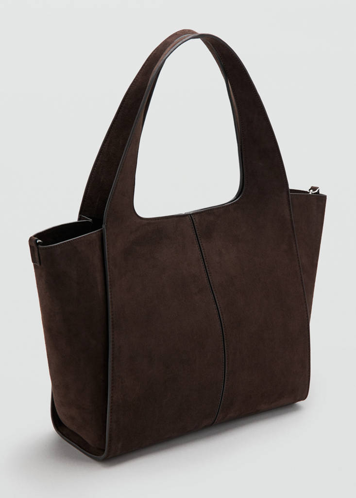 Leather shopper bag — Chocolate