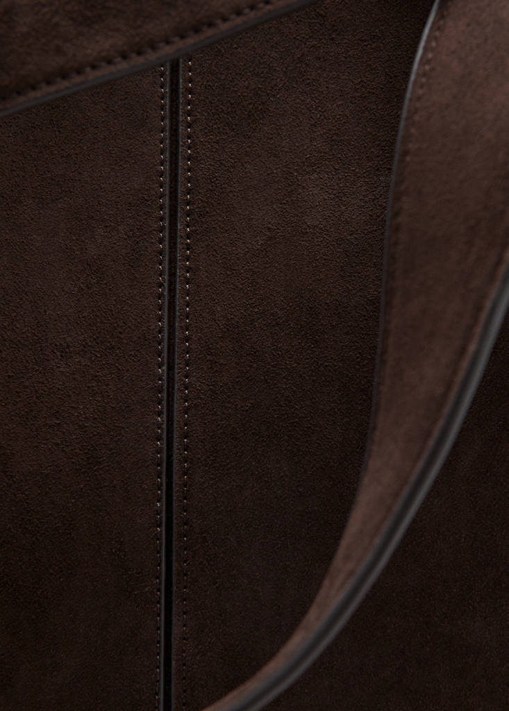 Leather shopper bag — Chocolate