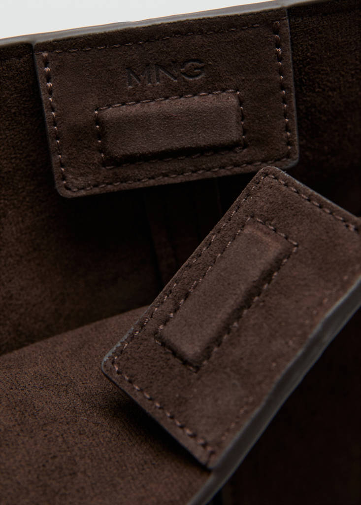 Leather shopper bag — Chocolate