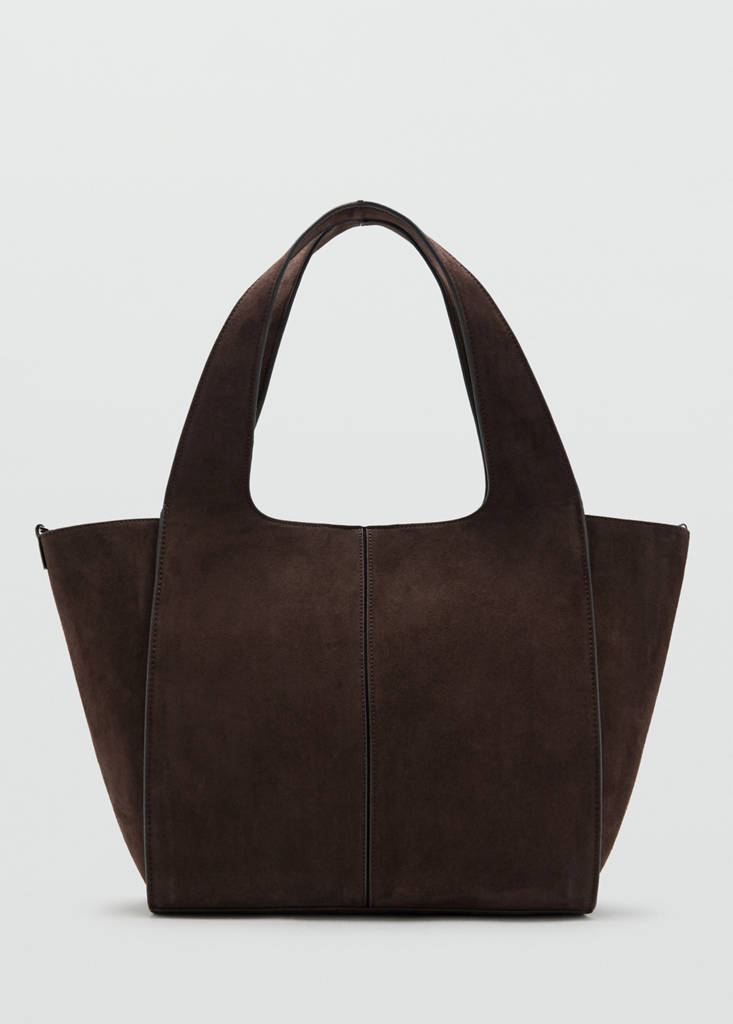 Leather shopper bag — Chocolate
