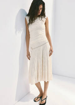Midi skirt with broderie anglaise details — Off White 2