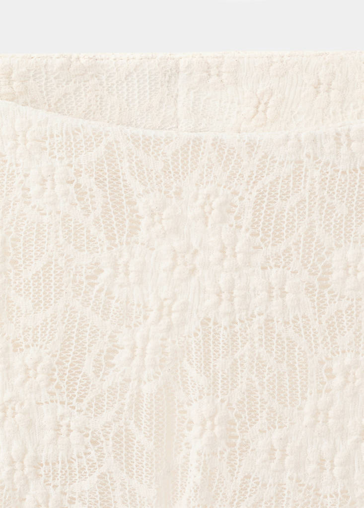 Midi skirt with broderie anglaise details — Off White