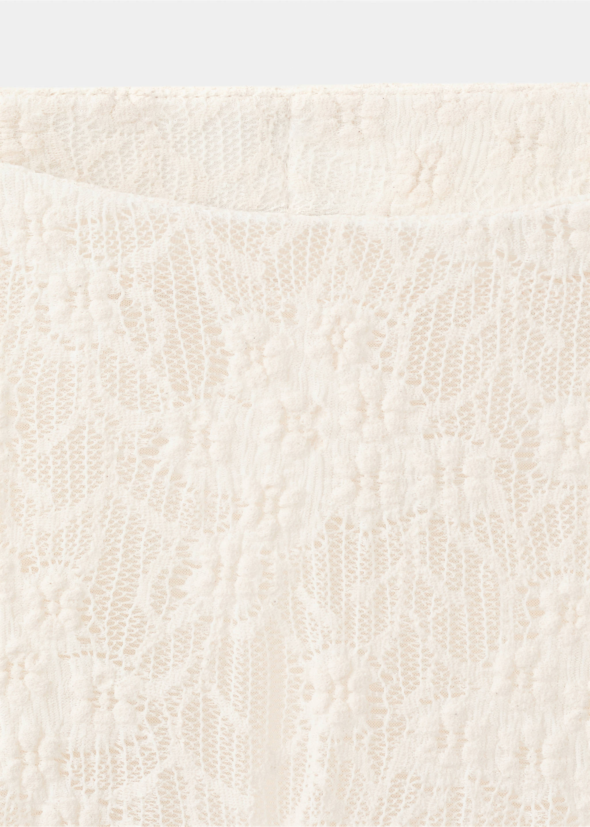 Midi skirt with broderie anglaise details - Details of the article 8, Off White. Ref: 37062531-00.