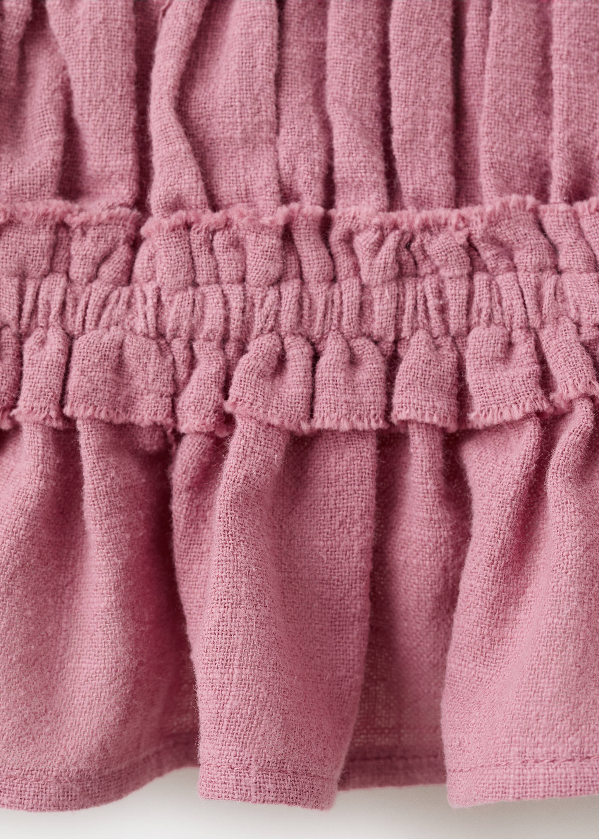 Ruched strapless top - Details of the article 0, Pastel Pink. Ref: 37062532-00.
