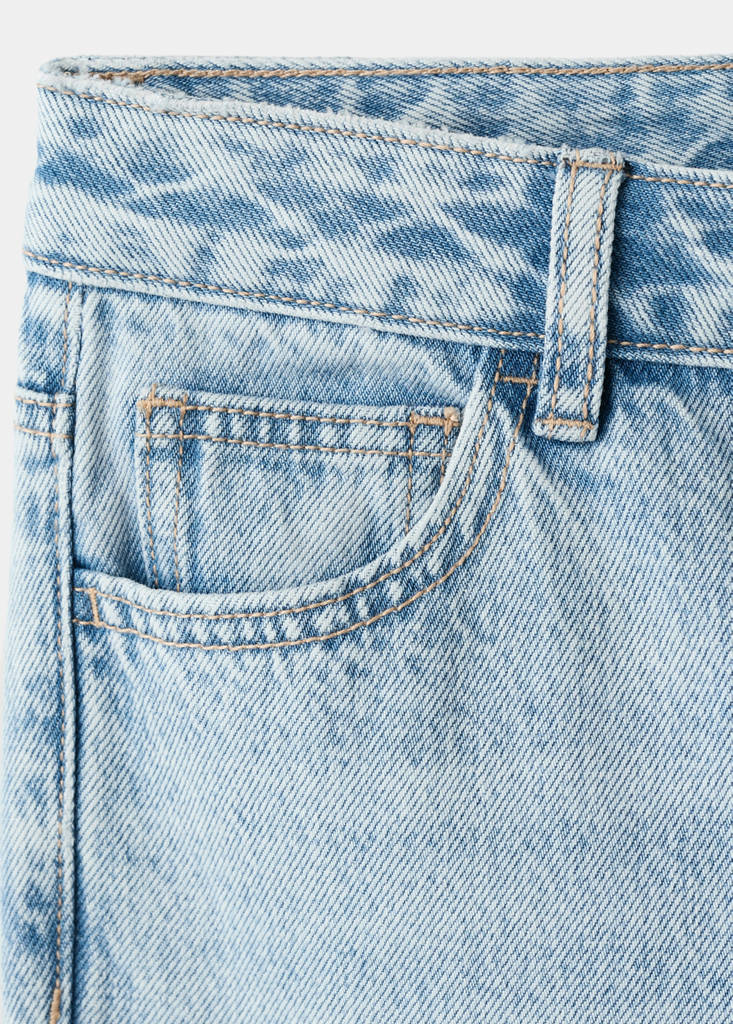 Mid-rise straight jeans — Medium Blue