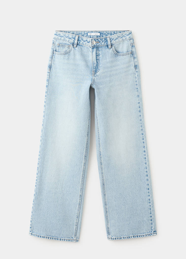 Mid-rise straight jeans — Medium Blue
