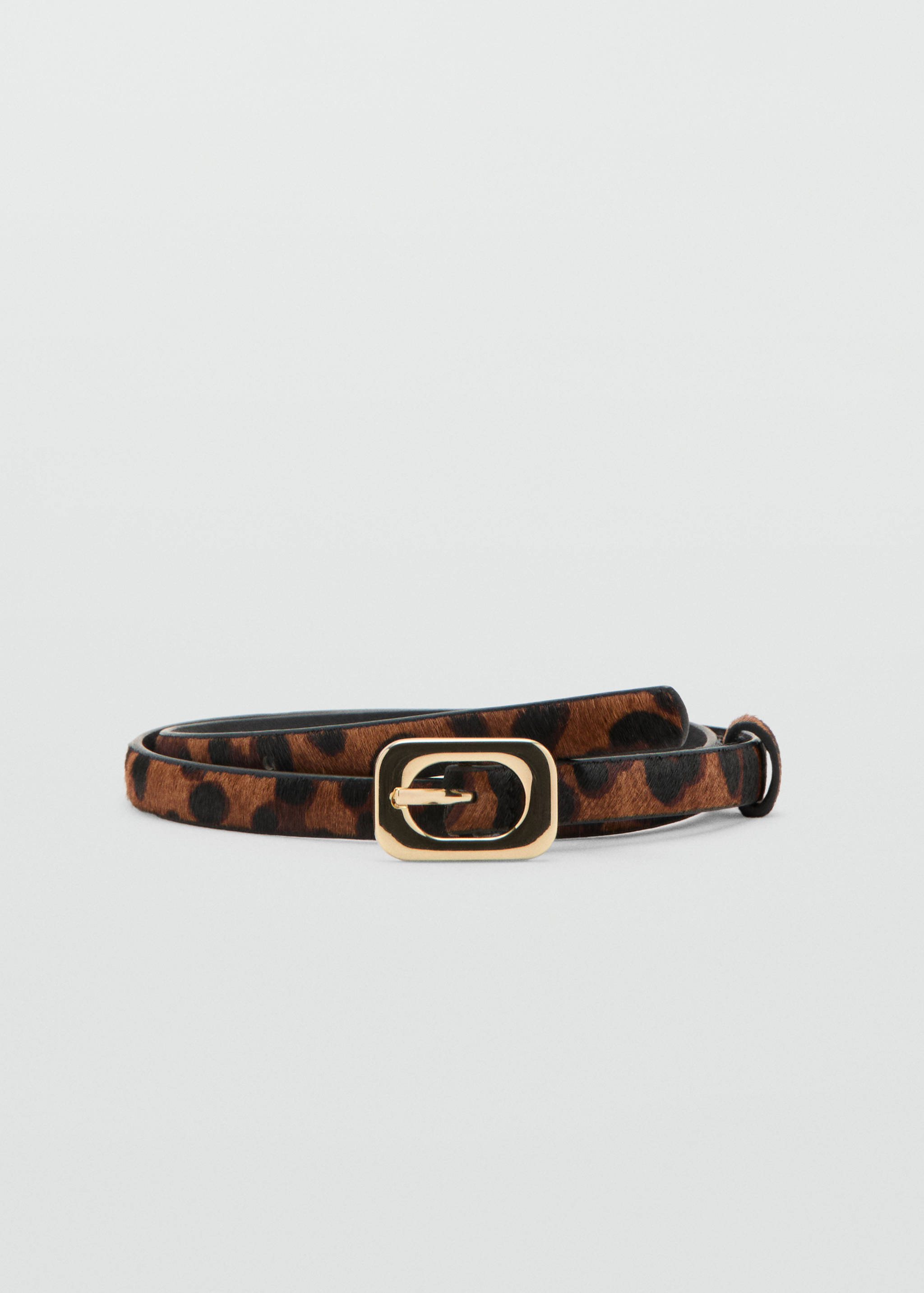 Leopard-print leather belt - Article without model