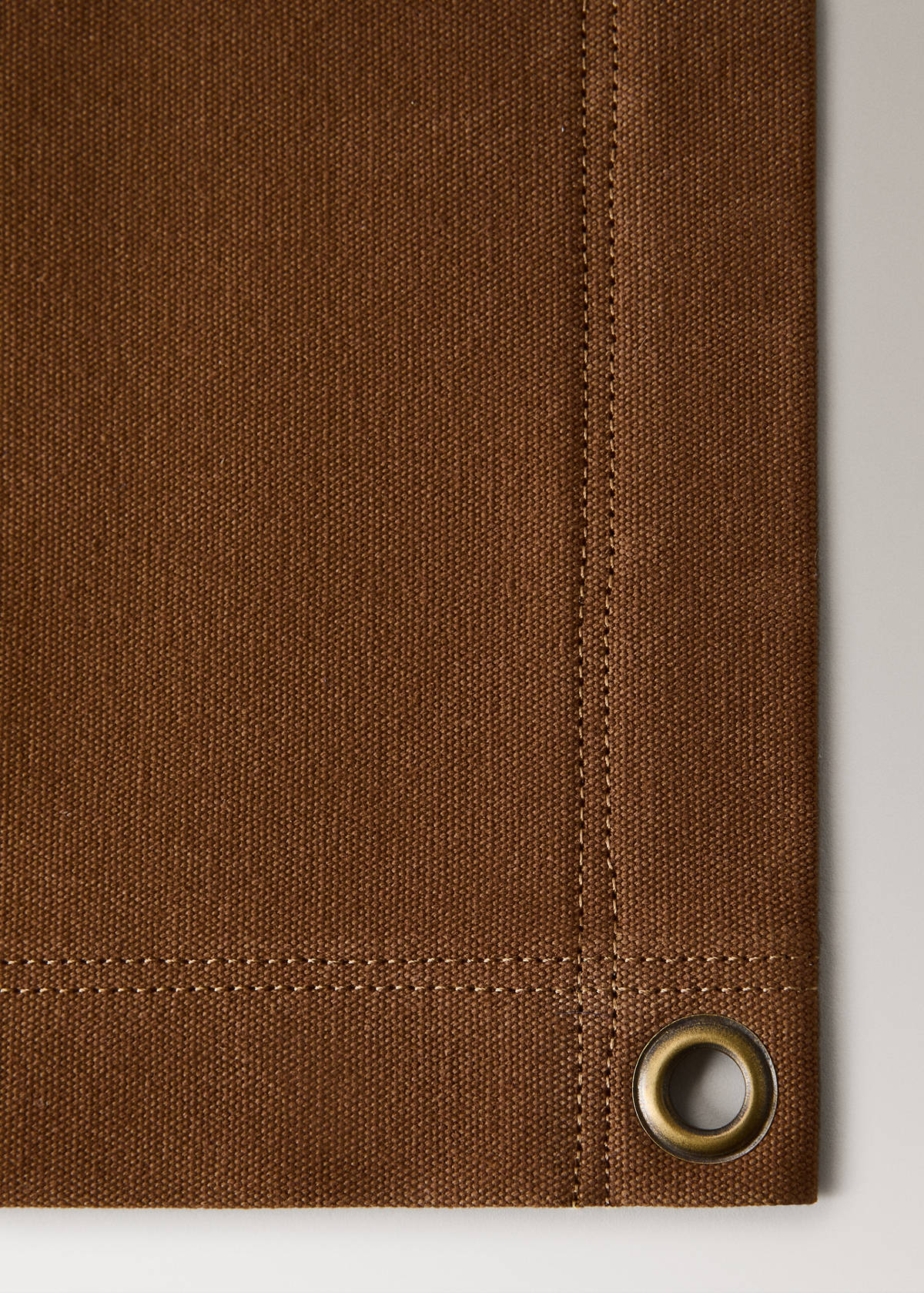 Waxed canvas cotton placemat — Brown