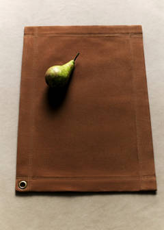 Waxed canvas cotton placemat — Brown 4