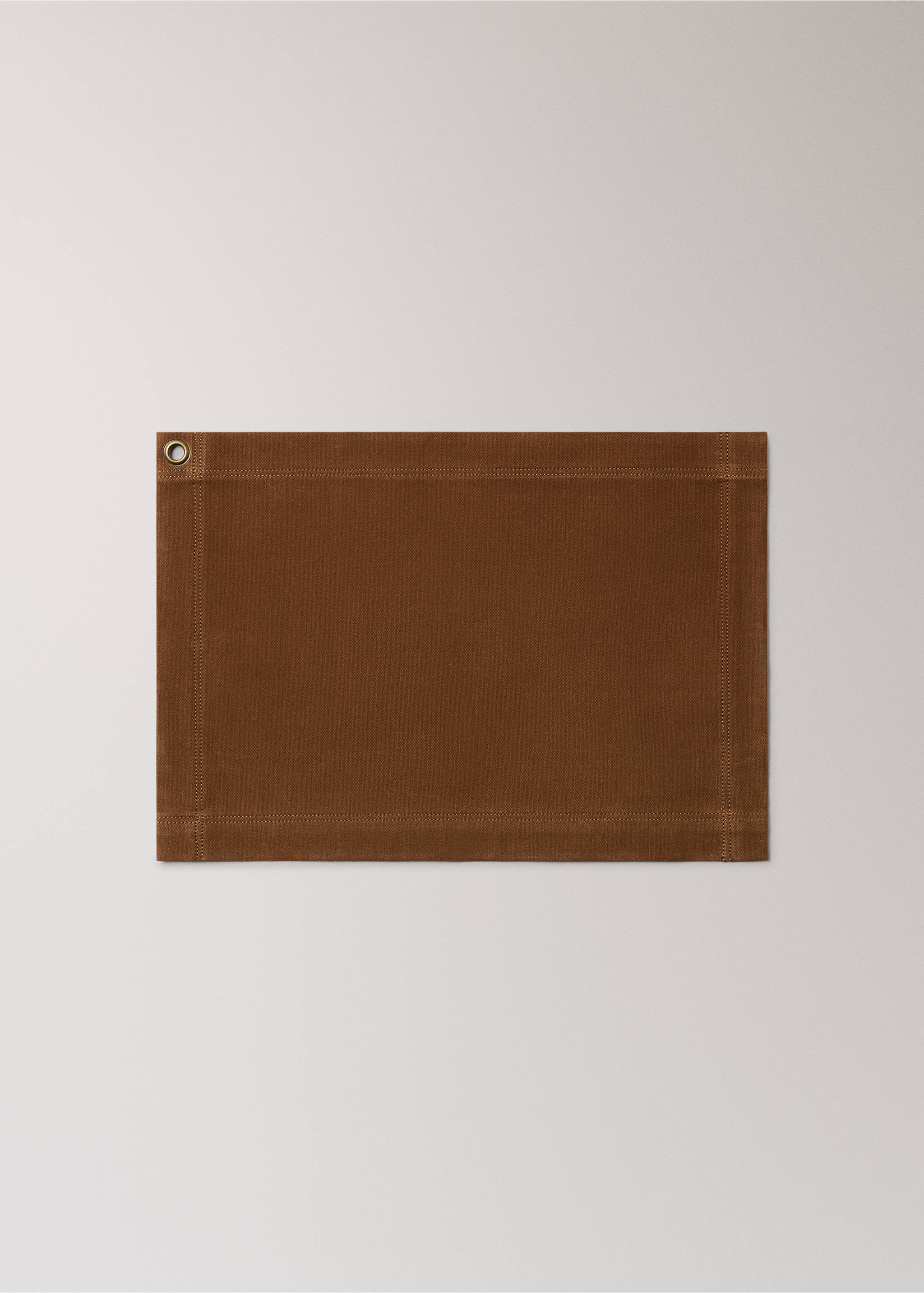 Cotton canvas individual tablecloth - Article without model, Brown. Ref: 37062542-00.