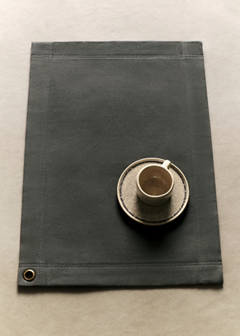 Waxed canvas cotton placemat — Green 4