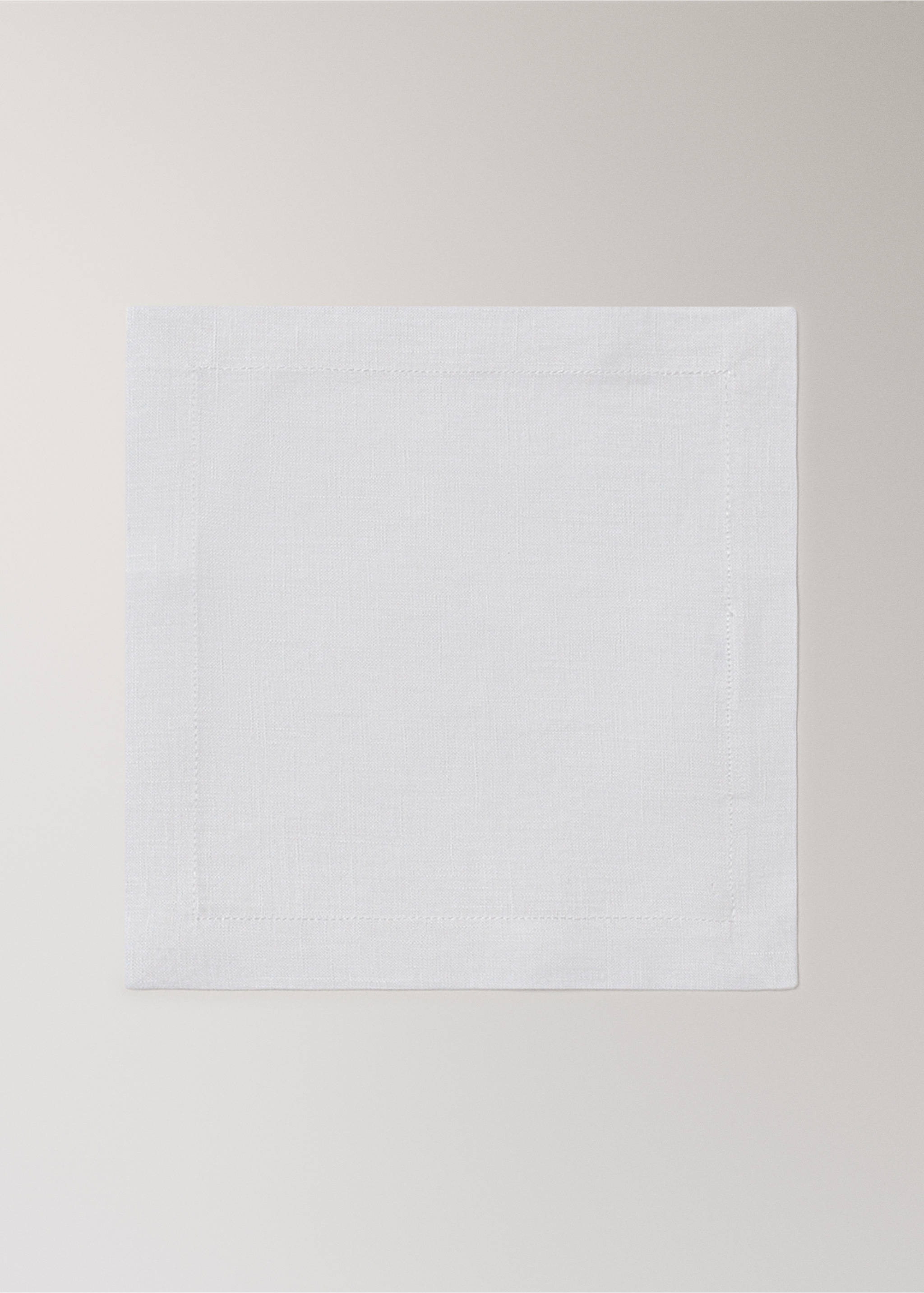 100% linen serviettes 20x20 cm - Article without model, White. Ref: 37062545-00.