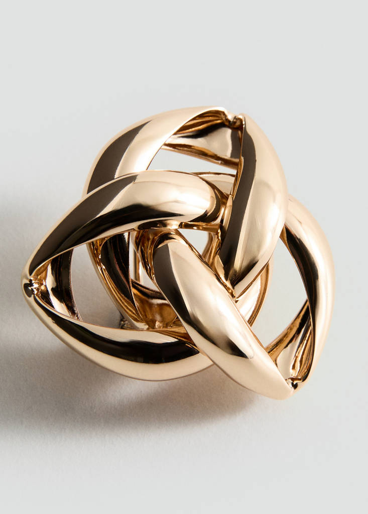 Intertwined knot earrings — Gold