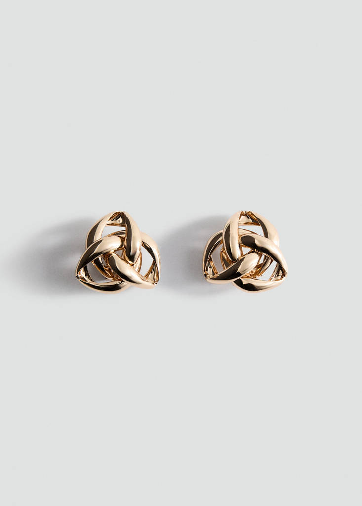 Intertwined knot earrings — Gold