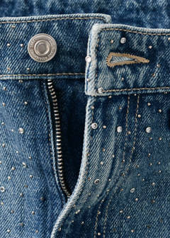 Strass denim skirt — Medium Blue 5