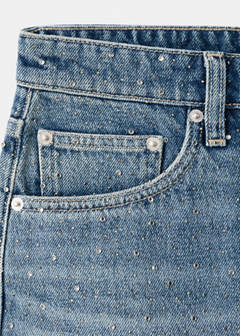 Strass denim skirt — Medium Blue 6
