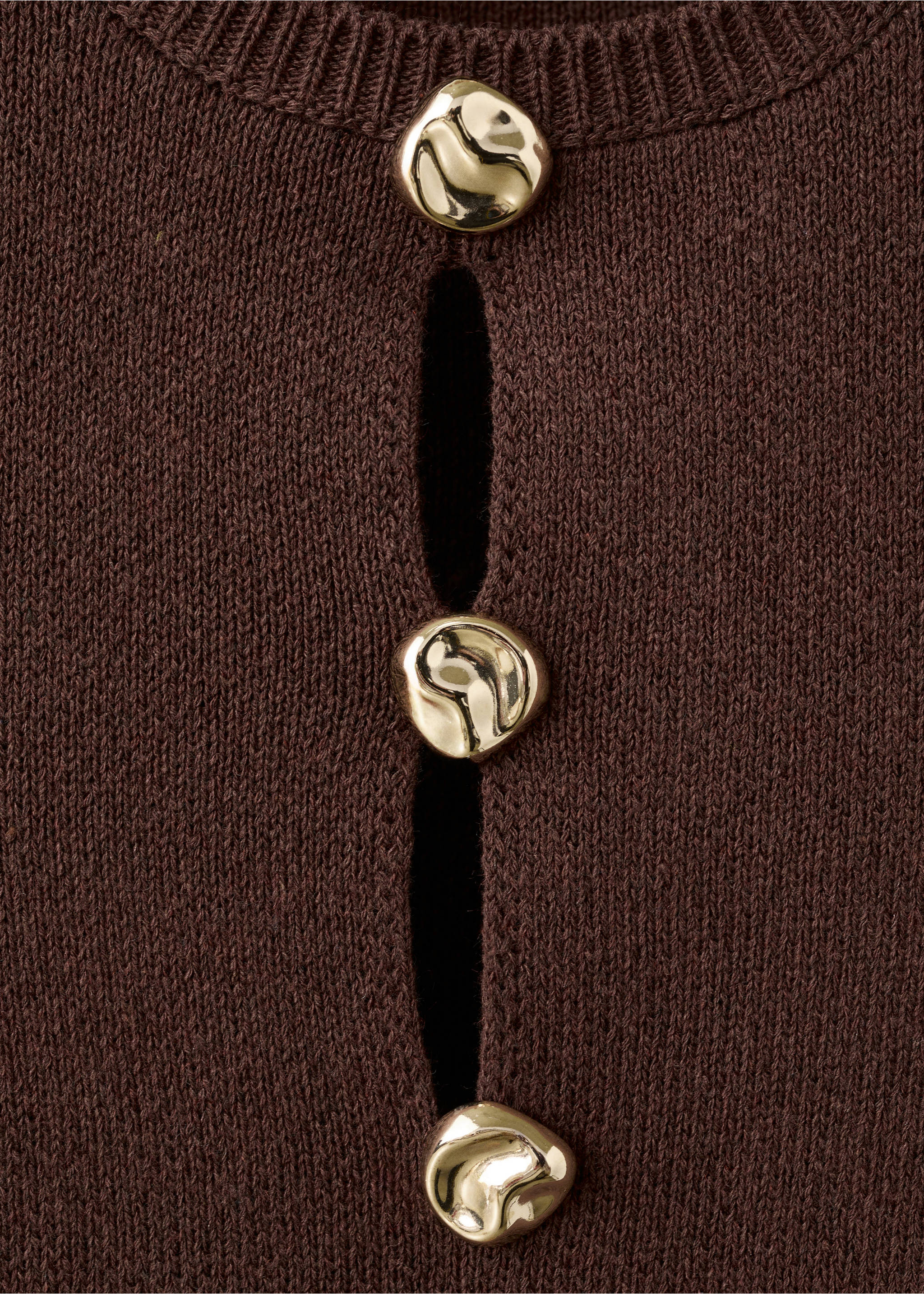 Top with beaded detailing - Details of the article 8, Brown. Ref: 37062557-00.
