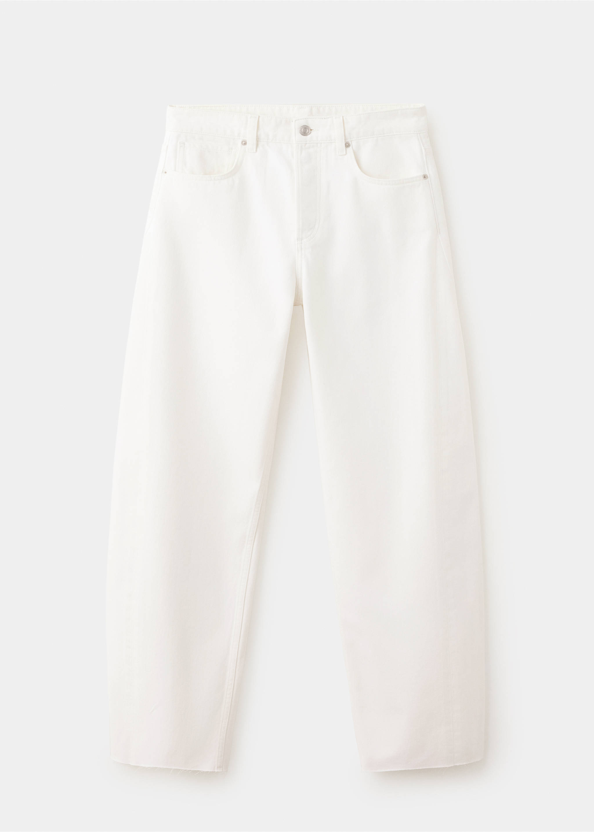 Jean balloon taille normale - Article sans modèle, Blanc cassé. Ref: 37062558-00.