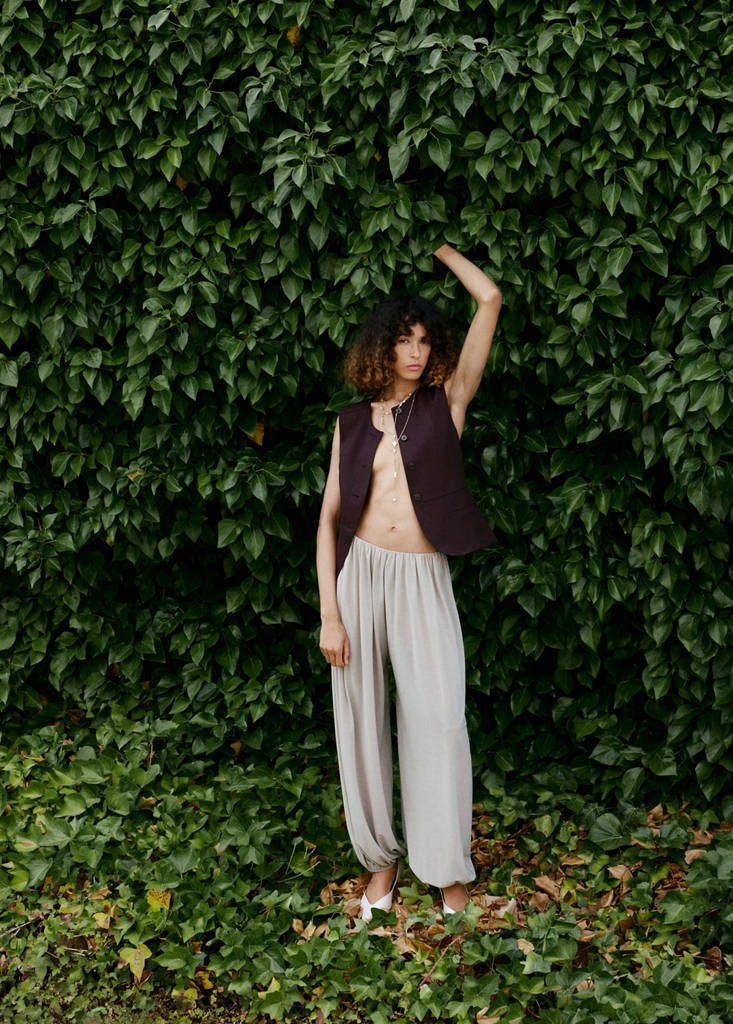 Mid-rise harem pants — Light/Pastel Grey