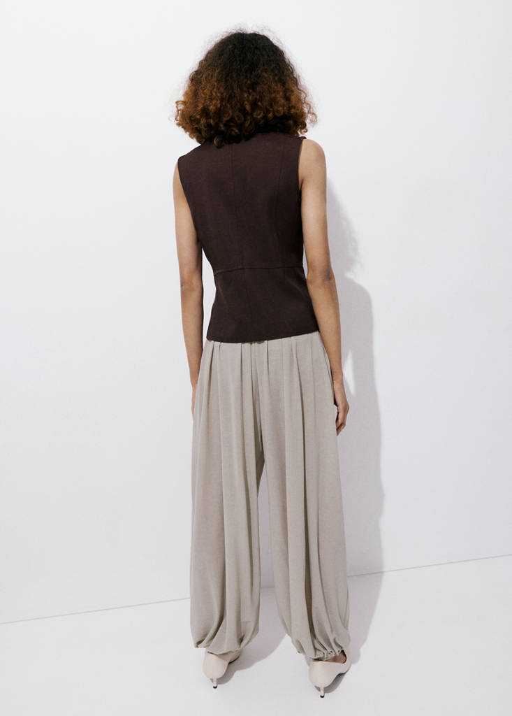 Mid-rise harem pants — Light/Pastel Grey