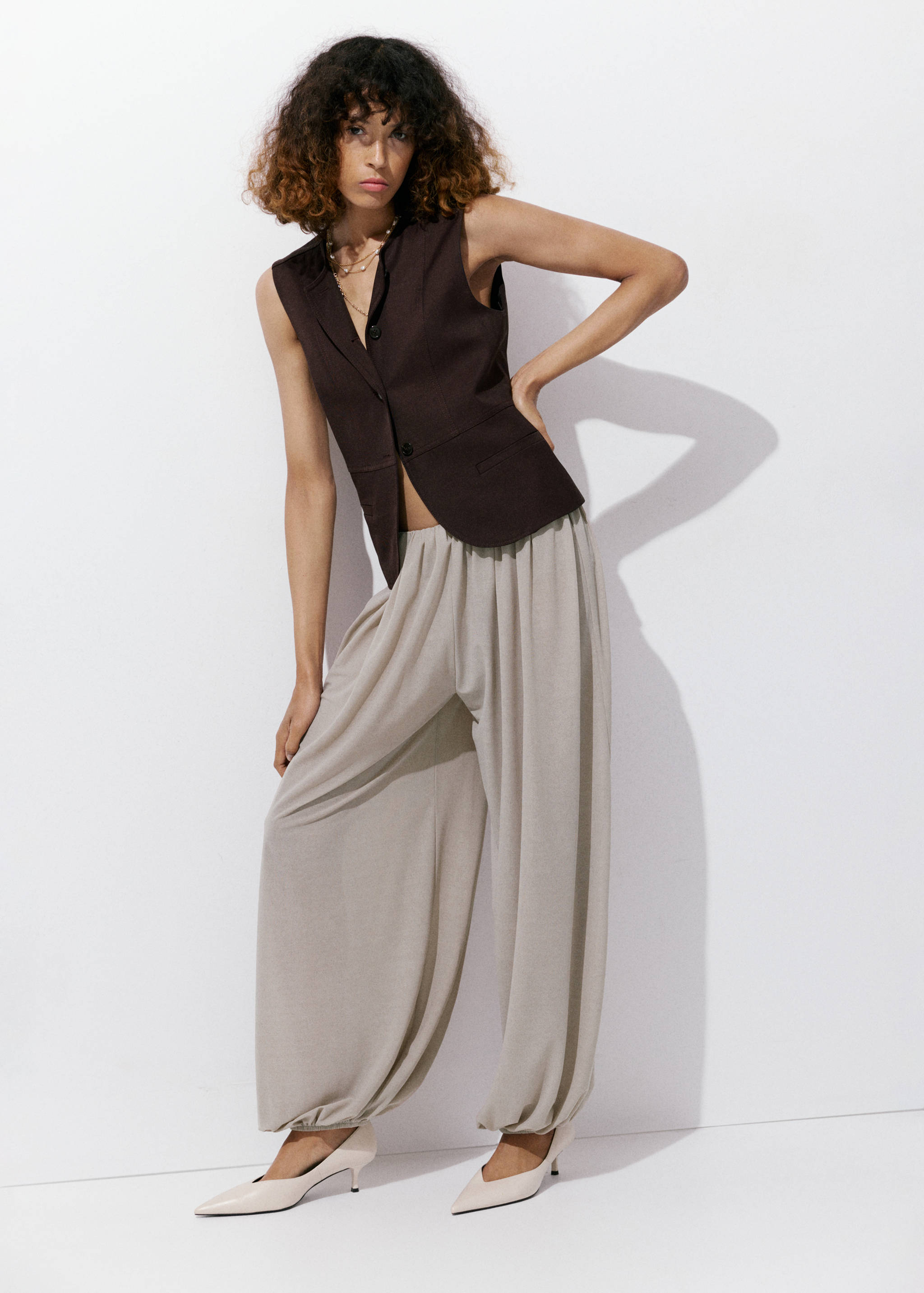 Mid-rise harem pants - Details of the article 1