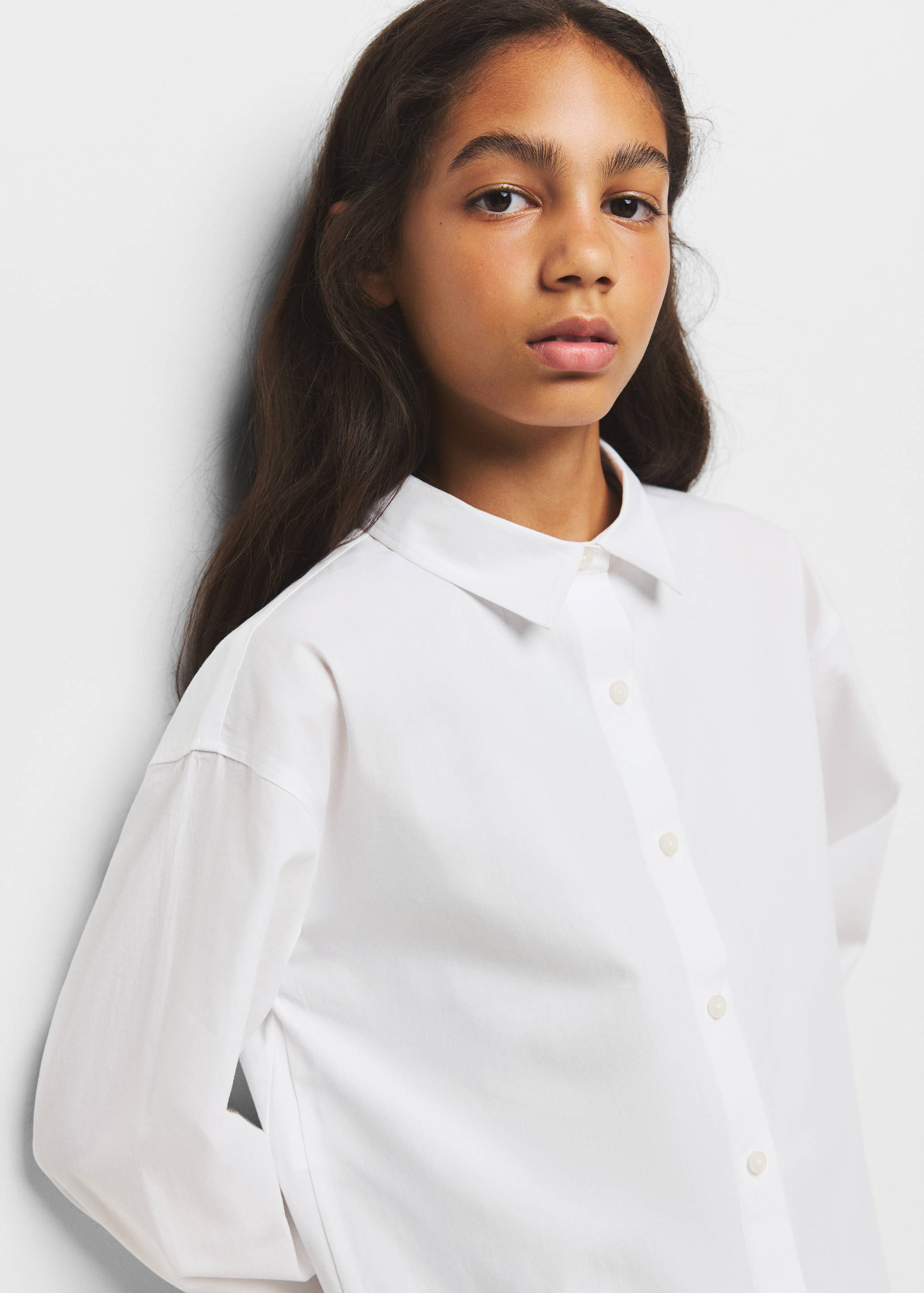 Cotton shirt with a shirt collar - Details of the article 1