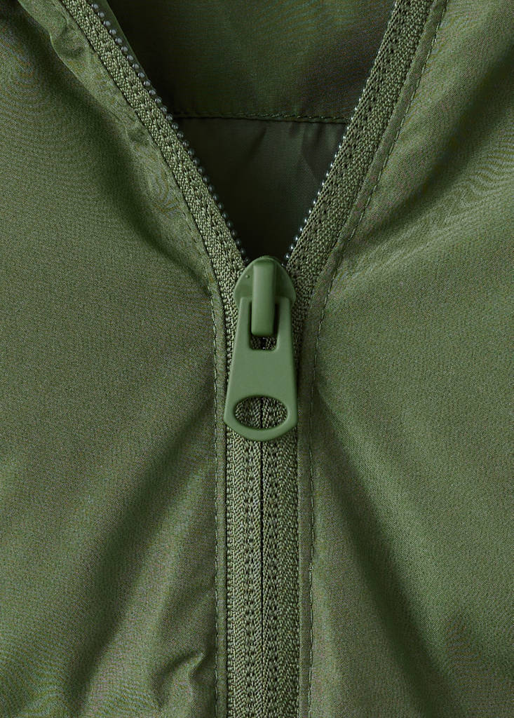 Hood puffer coat — Green