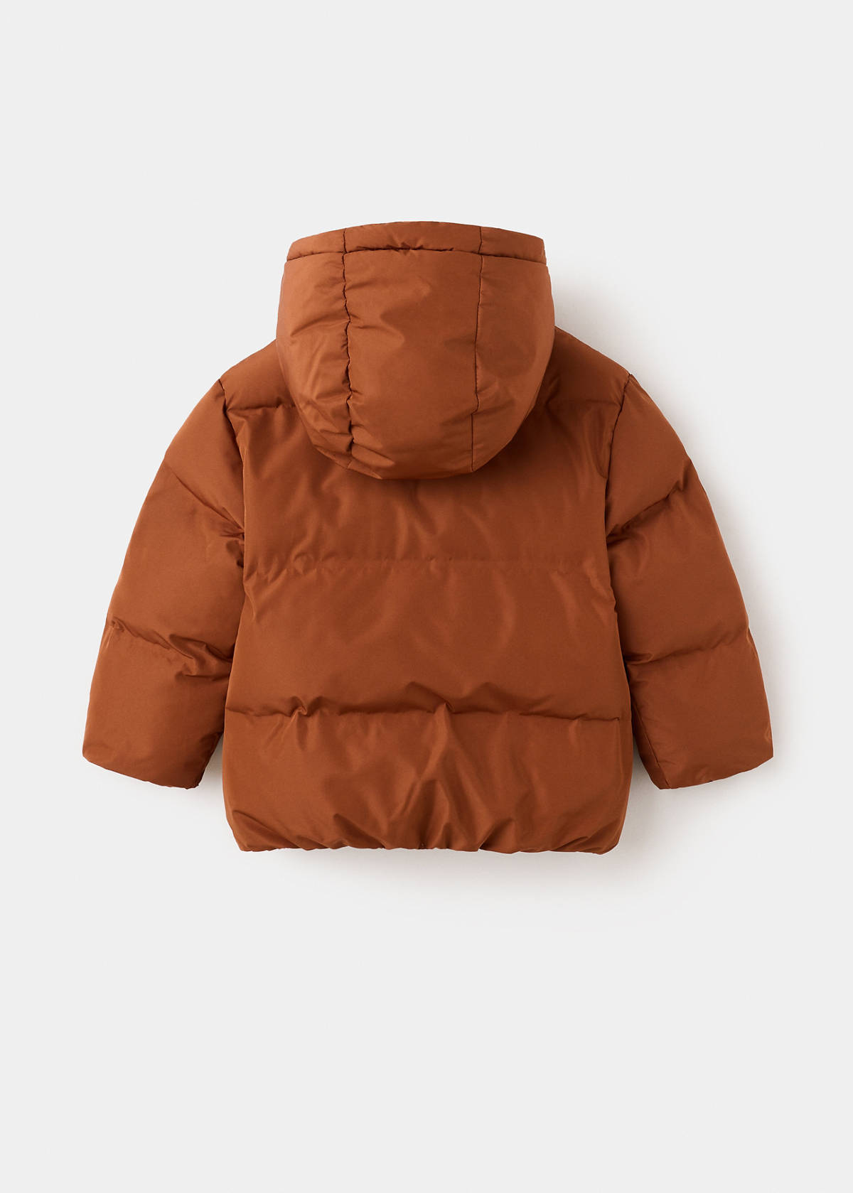 Hood puffer coat — Russet