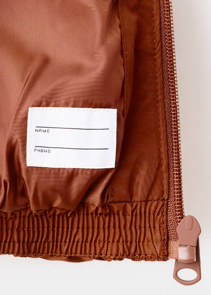 Hood puffer coat — Russet