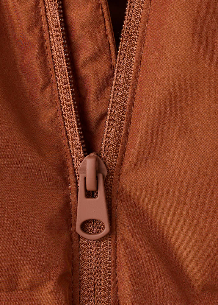 Hood puffer coat — Russet