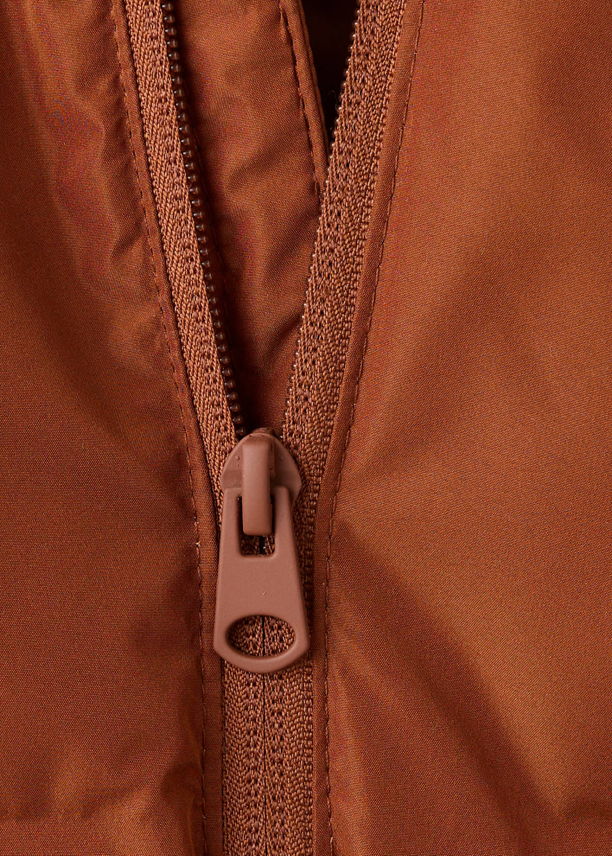 Hood puffer coat — Russet
