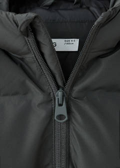 Hood puffer coat — Charcoal 3