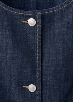 Buttoned denim gilet — Open Blue 9