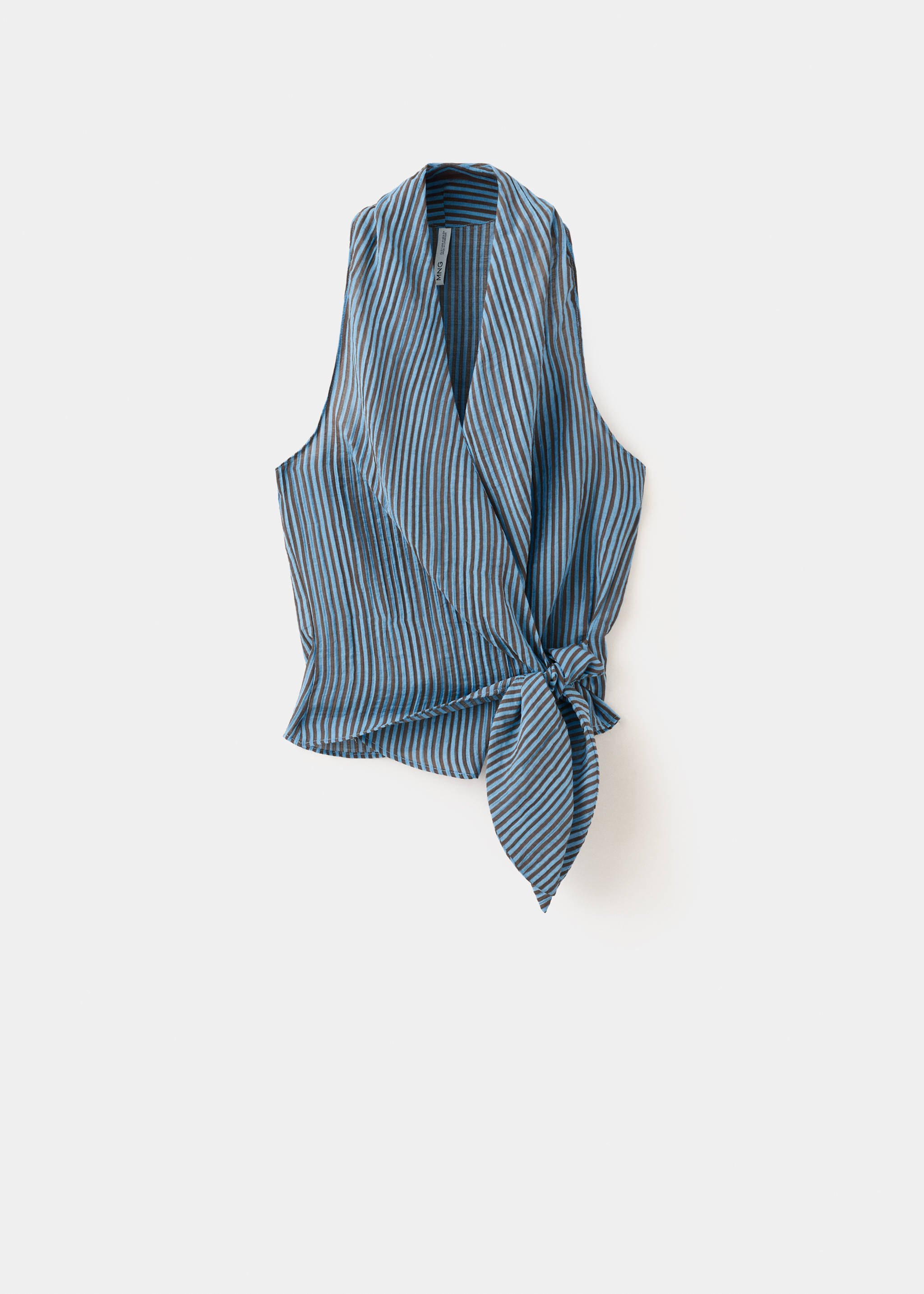 Cross-front striped blouse - Article without model