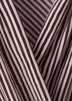 Striped wrap blouse with tie — Maroon 7