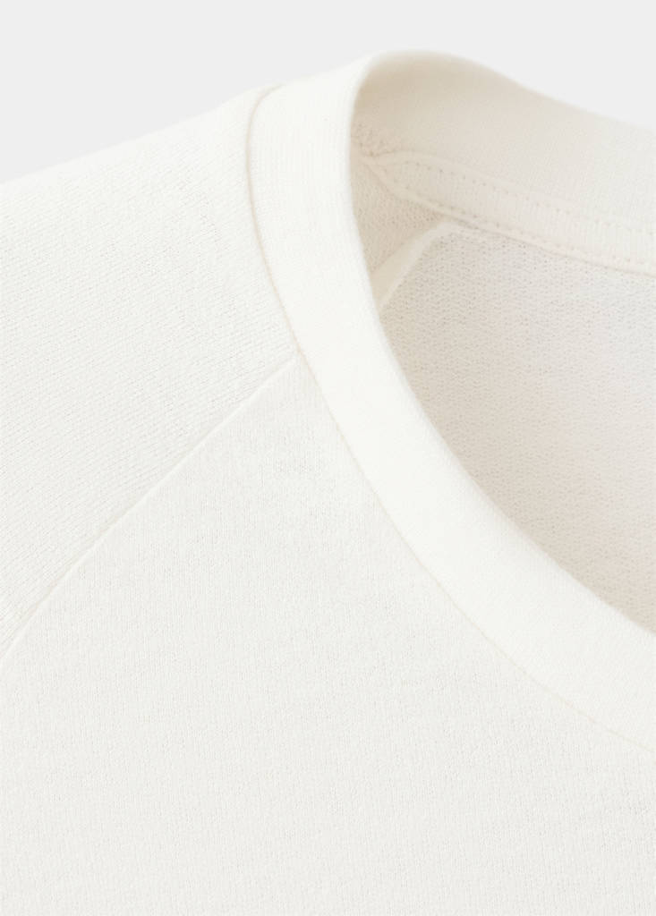 Relaxed fit cotton-linen blend T-shirt — Off White