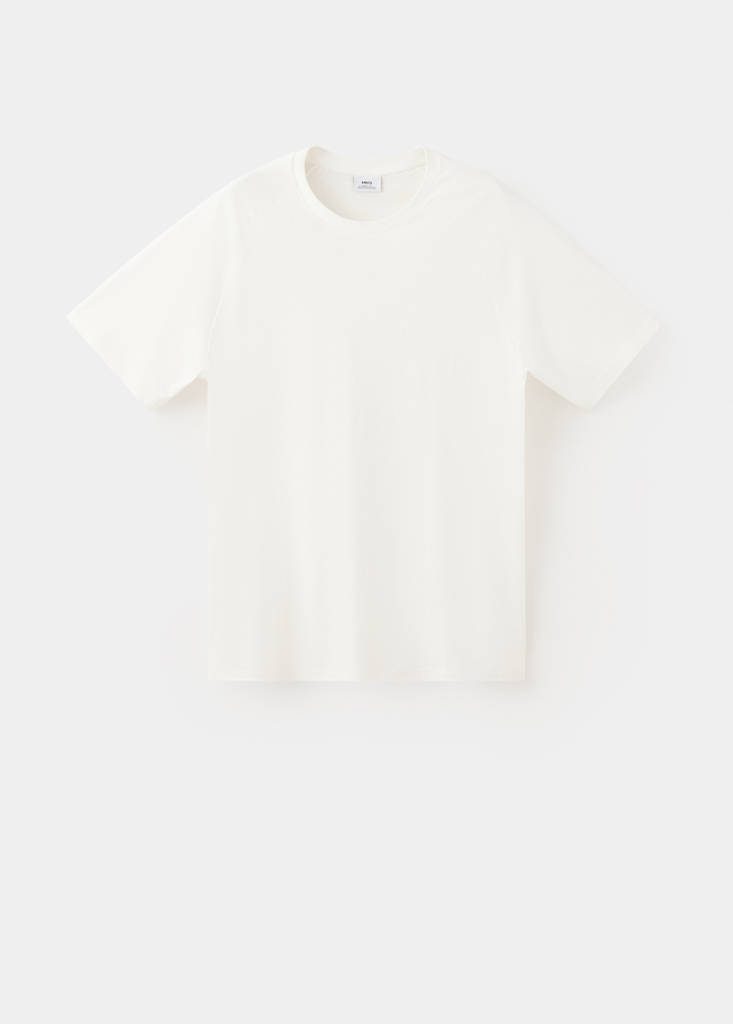 Relaxed fit cotton-linen blend T-shirt — Off White