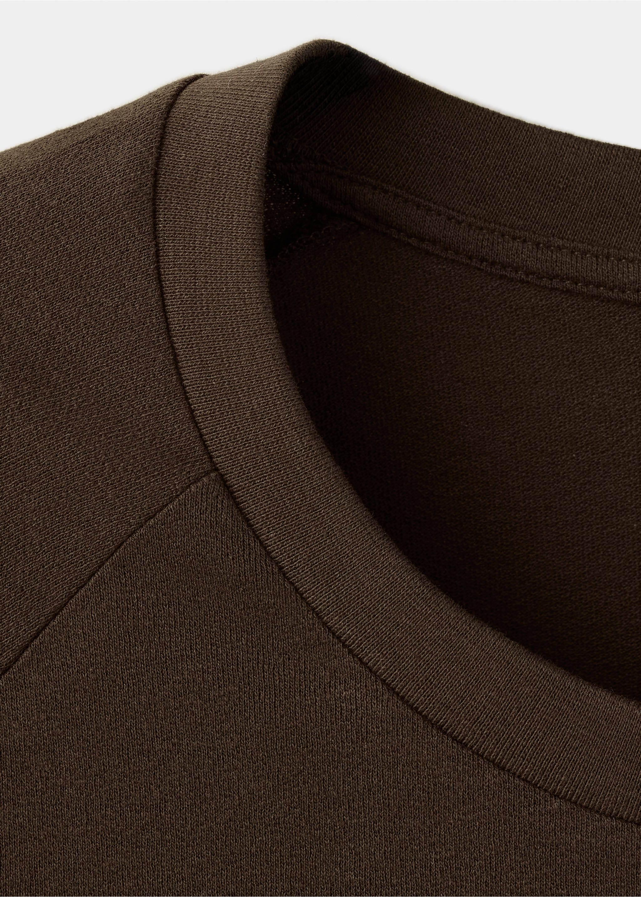 Relaxed fit cotton-linen blend T-shirt - Details of the article 8, Chocolate. Ref: 37062898-00.