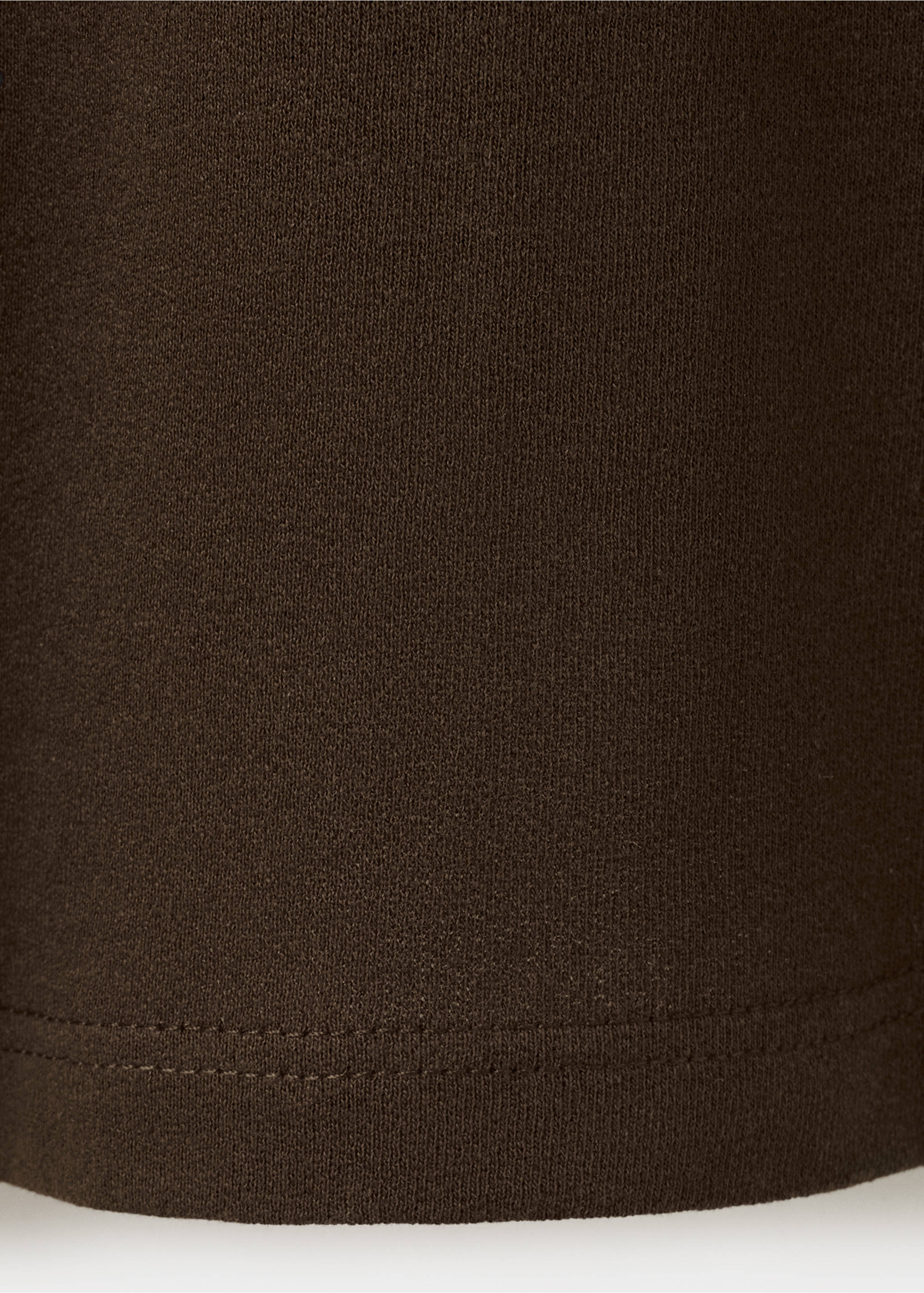 Relaxed fit cotton-linen blend T-shirt - Details of the article 0, Chocolate. Ref: 37062898-00.