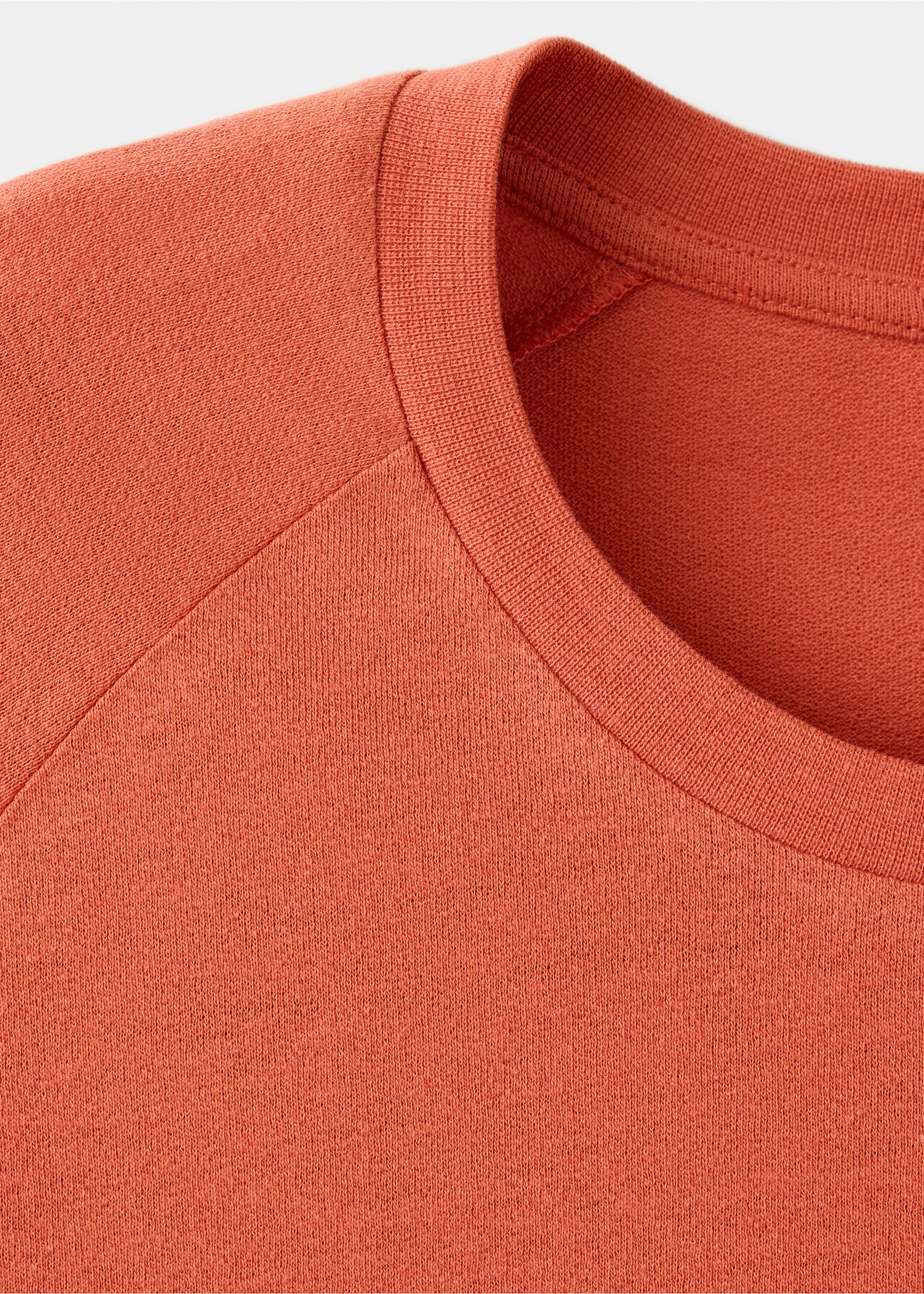 Relaxed fit cotton-linen blend T-shirt - Details of the article 8, Medium Pink. Ref: 37062898-00.